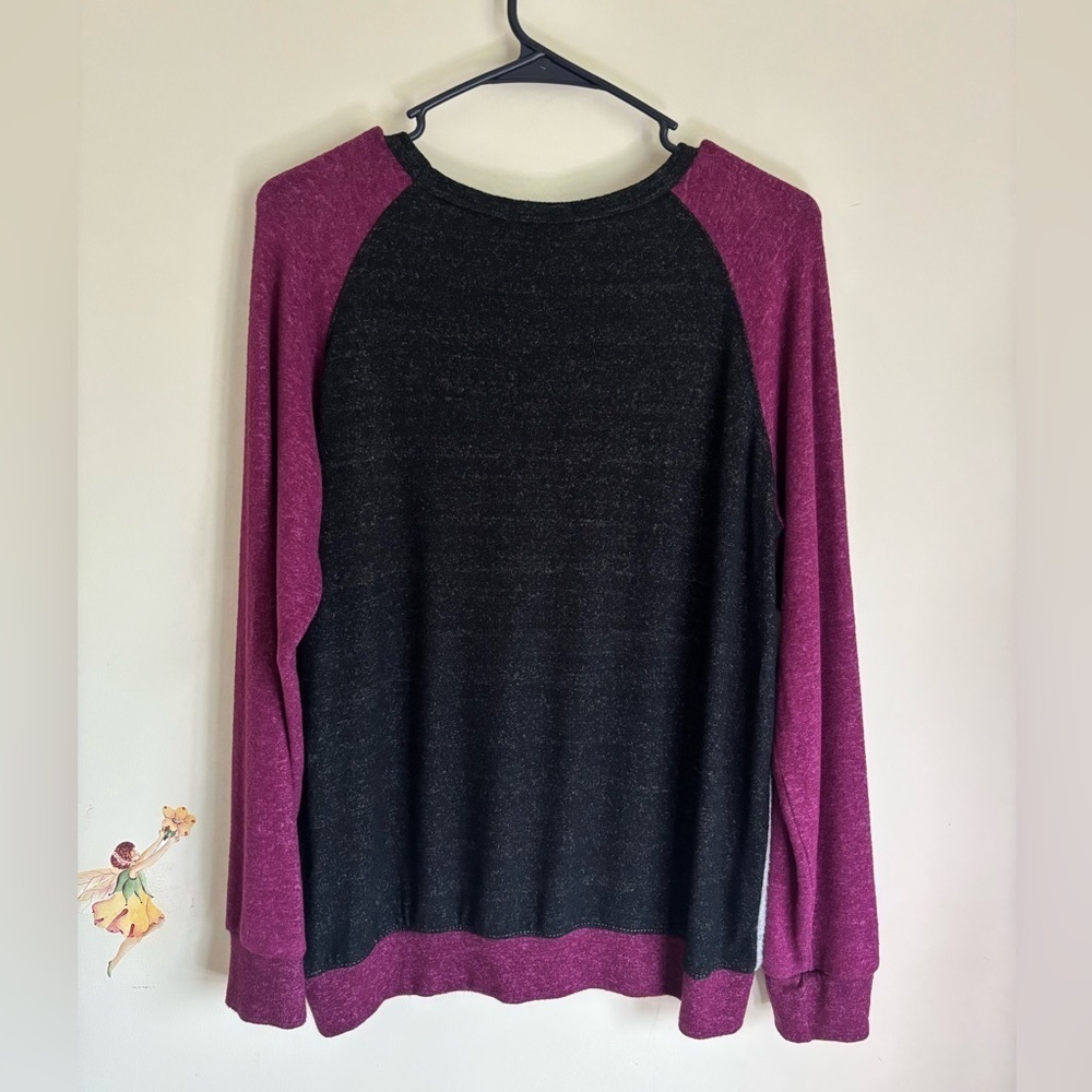 Buffalo David Bitton Sweater Pullover Gray Black Burgundy Crewneck Preppy Size L - Picture 4 of 10